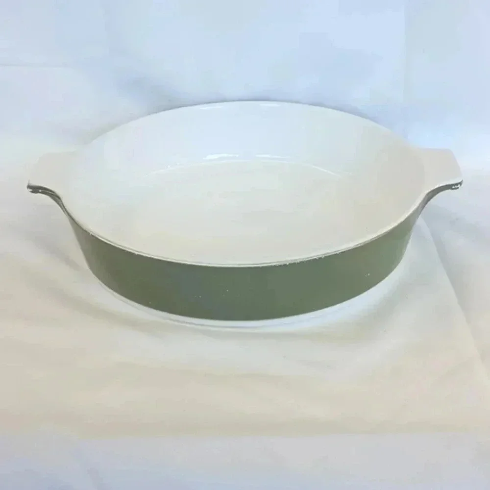 Vintage Corning Ware Dish Bowl Avocado Green P-708.5 B 8 1/2